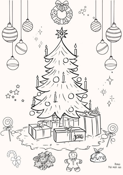 7 Tage Planer für Christen zur Weihnachzeit m. tgl Bibelversen, Wochenrückblick, Platz für Notizen + Ideen, A 4 pdf, 12 Seiten + 2 Seiten Boni