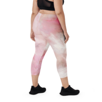 Capri-Leggings, Acrylic Kreide Painting als Print auf Leggings